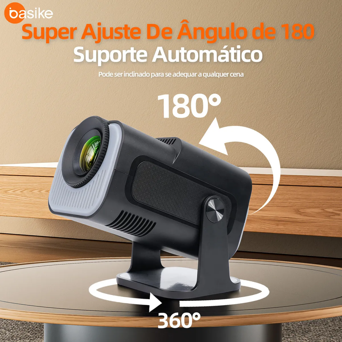 Projetor 4k, Mini Projetor, Android 11, Hdmi Tv, Ultra Hd, Smart Cinema 1280p, Wi-fi 6 2.4g+5.0g, Bluetooth 5.0, 12000LM, 200 Ansi Lumens, Cor Preto