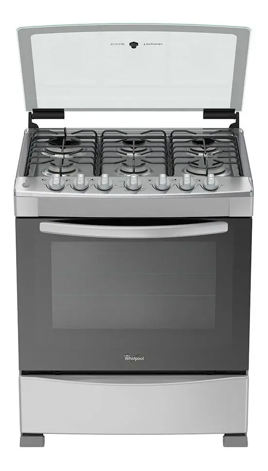 Cocina WhirlpoolWF7419D color gris con puerta con visor