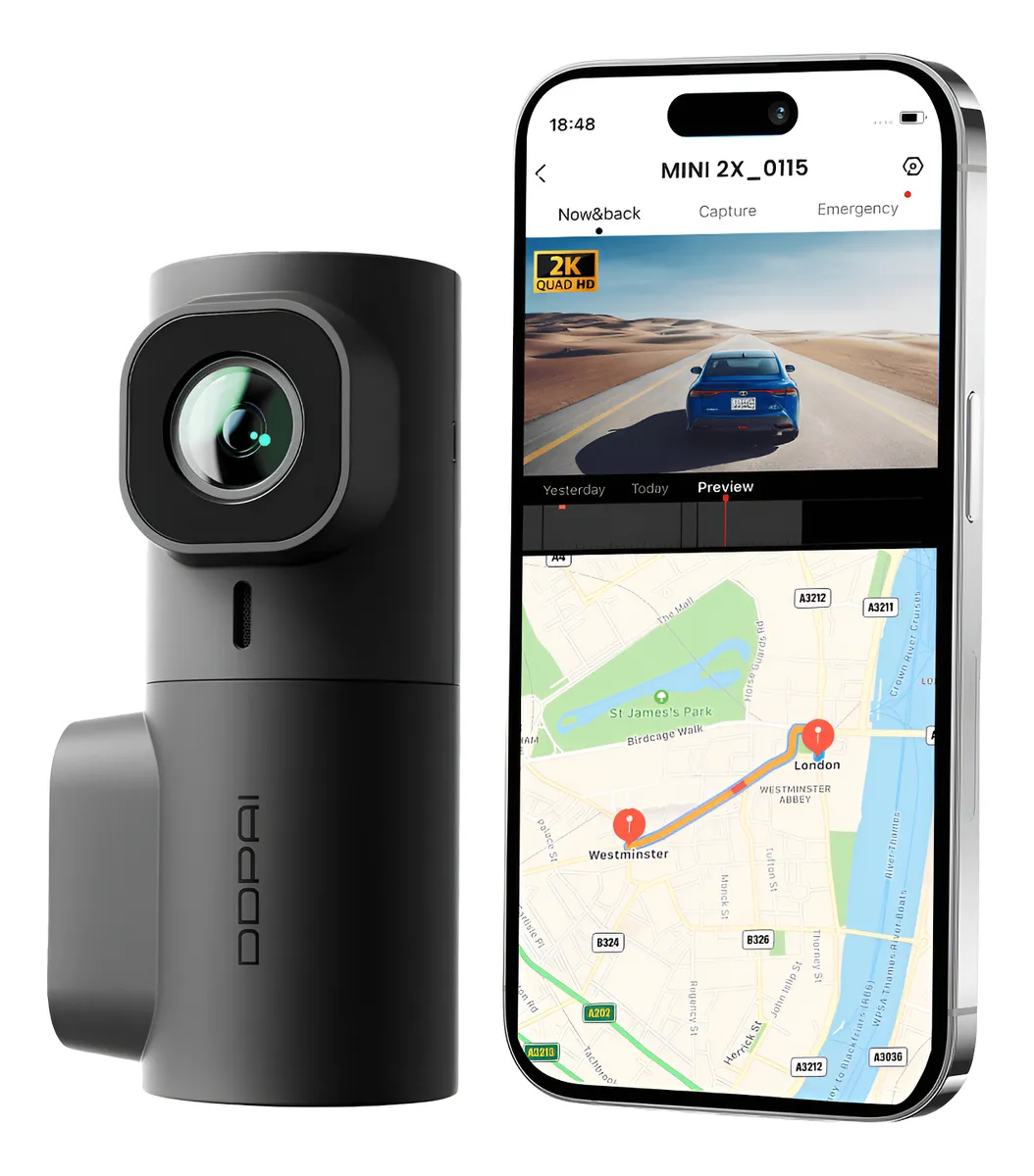 Ddpai Mini 2x Câmera Veicular 1440p 2k Qhd Visão Noturna