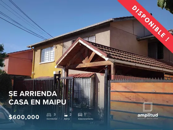 Casa 3d+2b Barrio Tranquilo Maipu (84815)
