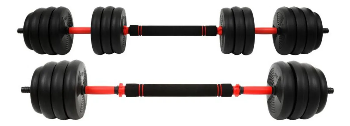 Kit Halteres 6 Em 1 Peso Musculação Até 15kg Ajustável Preto - Imagem 3