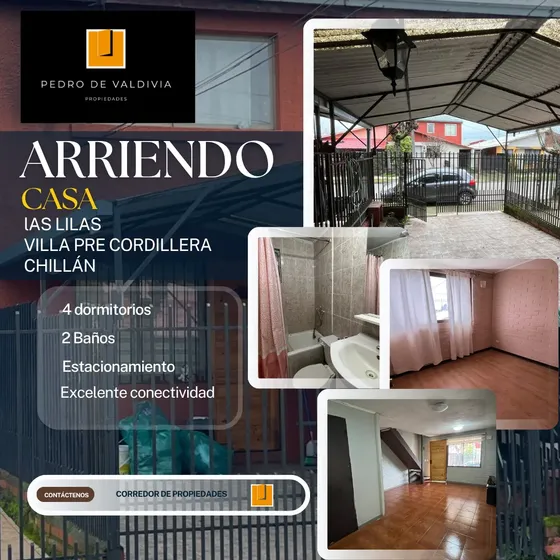 Casa En Arriendo | 4 Dormitorios | Sector Las Lilas Chillán