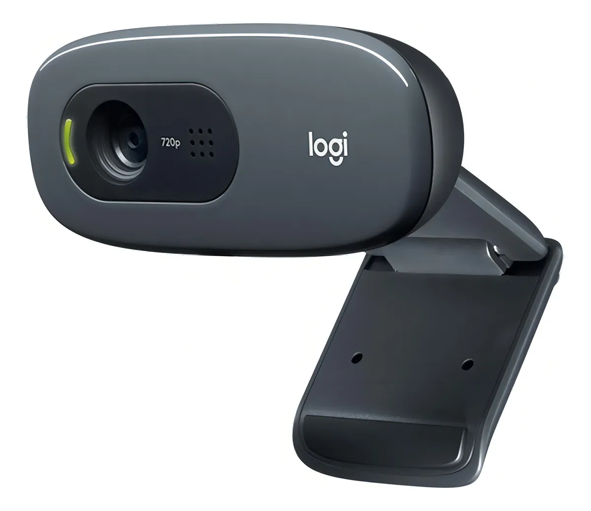 Webcam Logitech C270 HD 720p com microfone e correção de luz