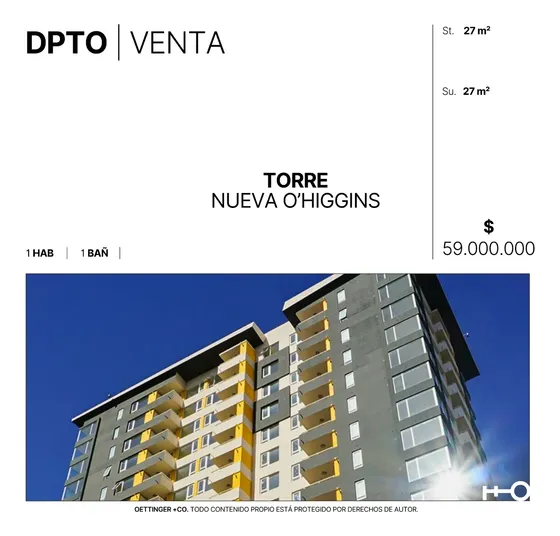 Departamento En Venta - Torre Nueva Ohiggins