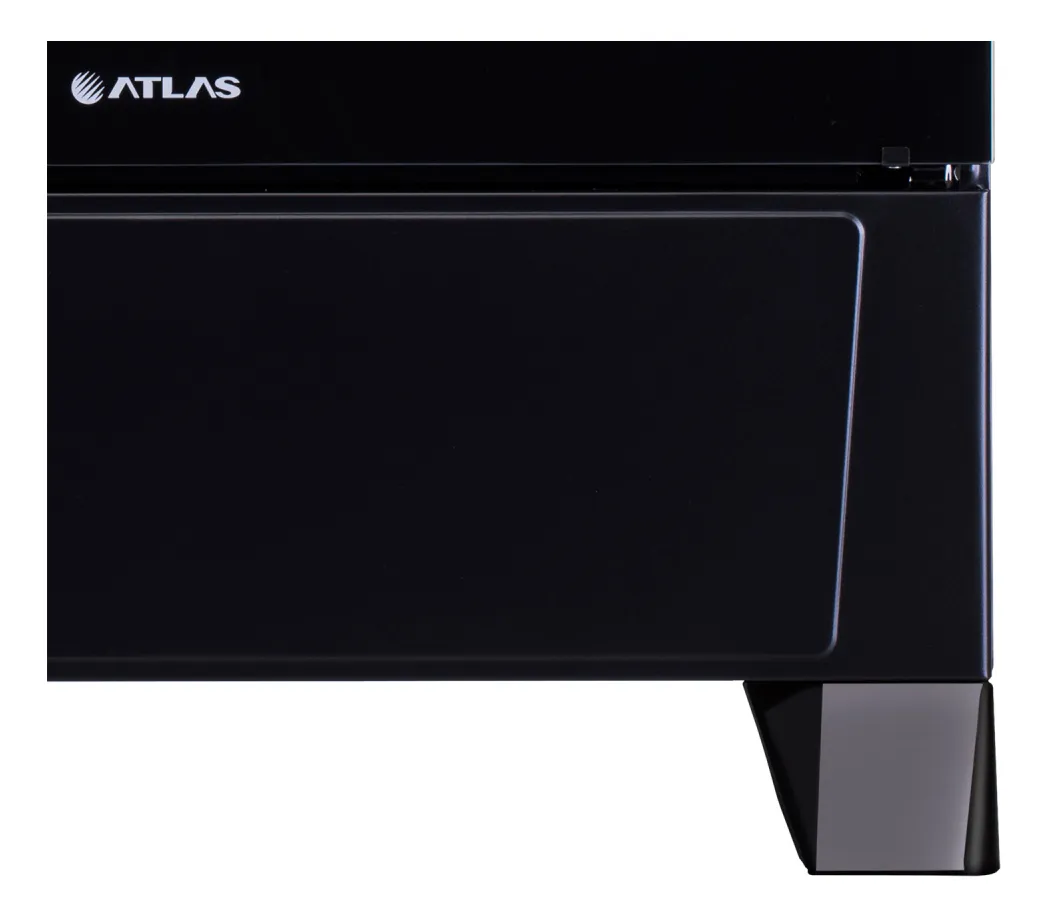 Fogão 5 Bocas Atlas Mônaco Plus com Mesa de Inox e Forno com 86,5 Litros Preto Bivolt - Imagem 2