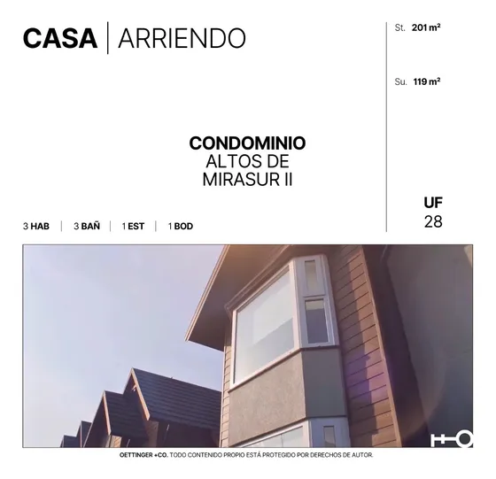 Casa En Arriendo - Condominio Altos De Mirasur Ii