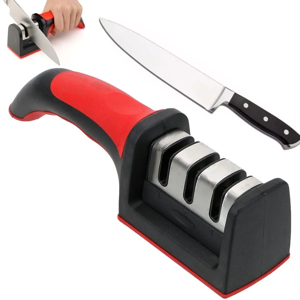 Imagem 6 de 6 de Afiador Amolador De Facas 3 Opções De Afiar Profissional