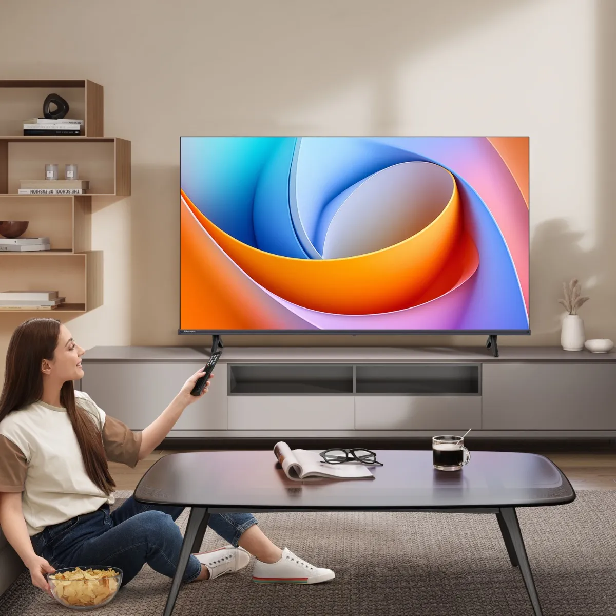 TV Hisense Smart HD 32 polegadas preta com tela plana