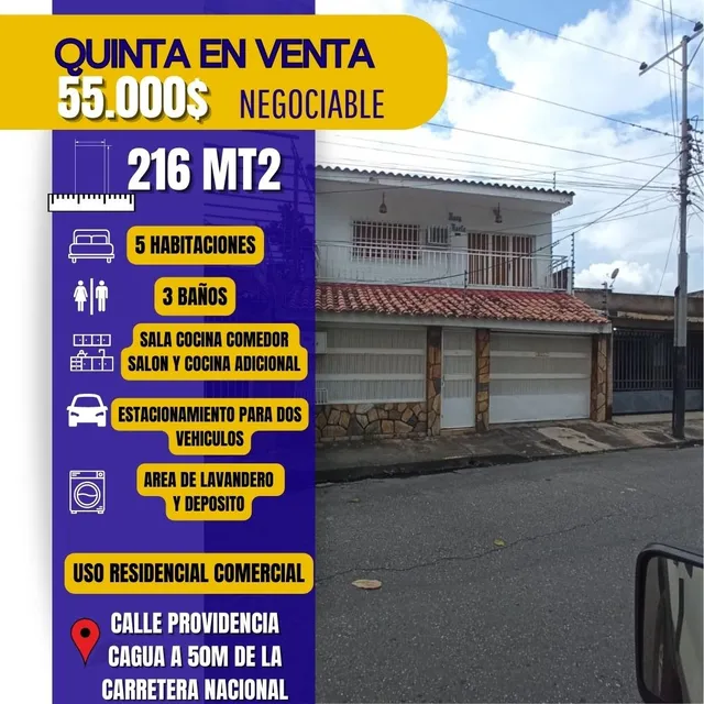 Quinta En Venta Calle Providencia Cagua Cerca De La Carretera Nacional