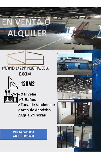 Alquilo O Vendo Galpón En Zona Ind La Isabelica Yb