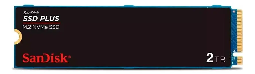 SSD M.2 2280 2TB Sandisk Plus NVMe Pcie Gen3 SDSSDA3N-2T00-G26 Velocidade até 3200MB/s