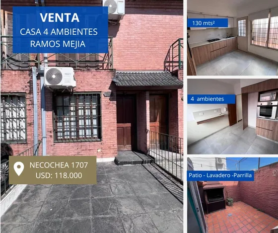 Casa 4 Ambientes En Triplex, Ramos Mejia 