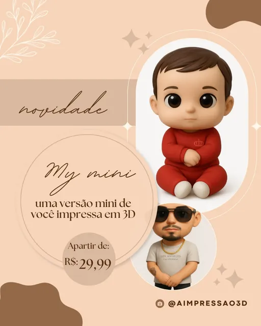 Já Pensou Em Uma Miniatura Sua A Partir De Uma Foto?