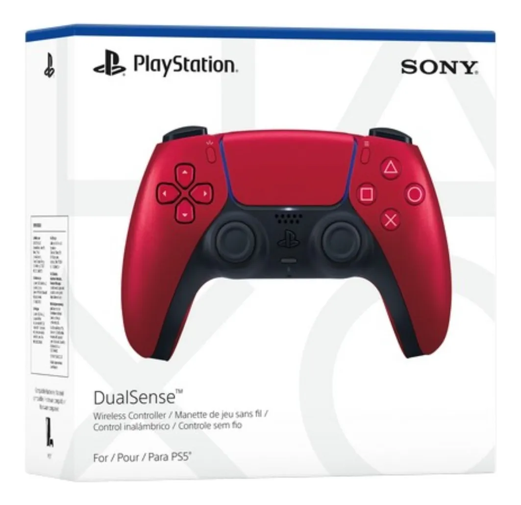 Controlador Joystick Sem Fios Dualsense para Ps5 Vermelho Vulcânico - Imagem 2