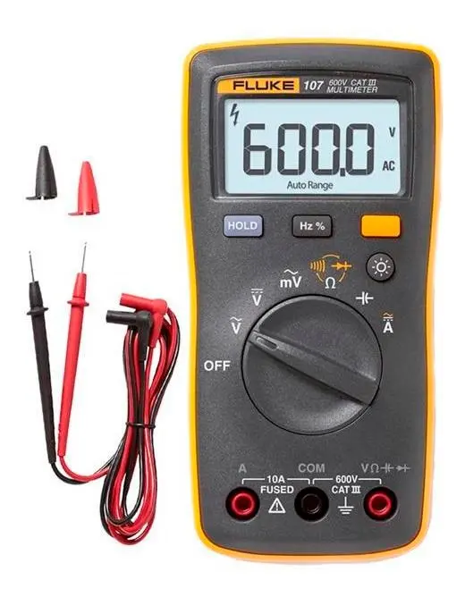 Multímetro Digital 3 ½ Díg Diodo AC/DC CAT III Fluke-107