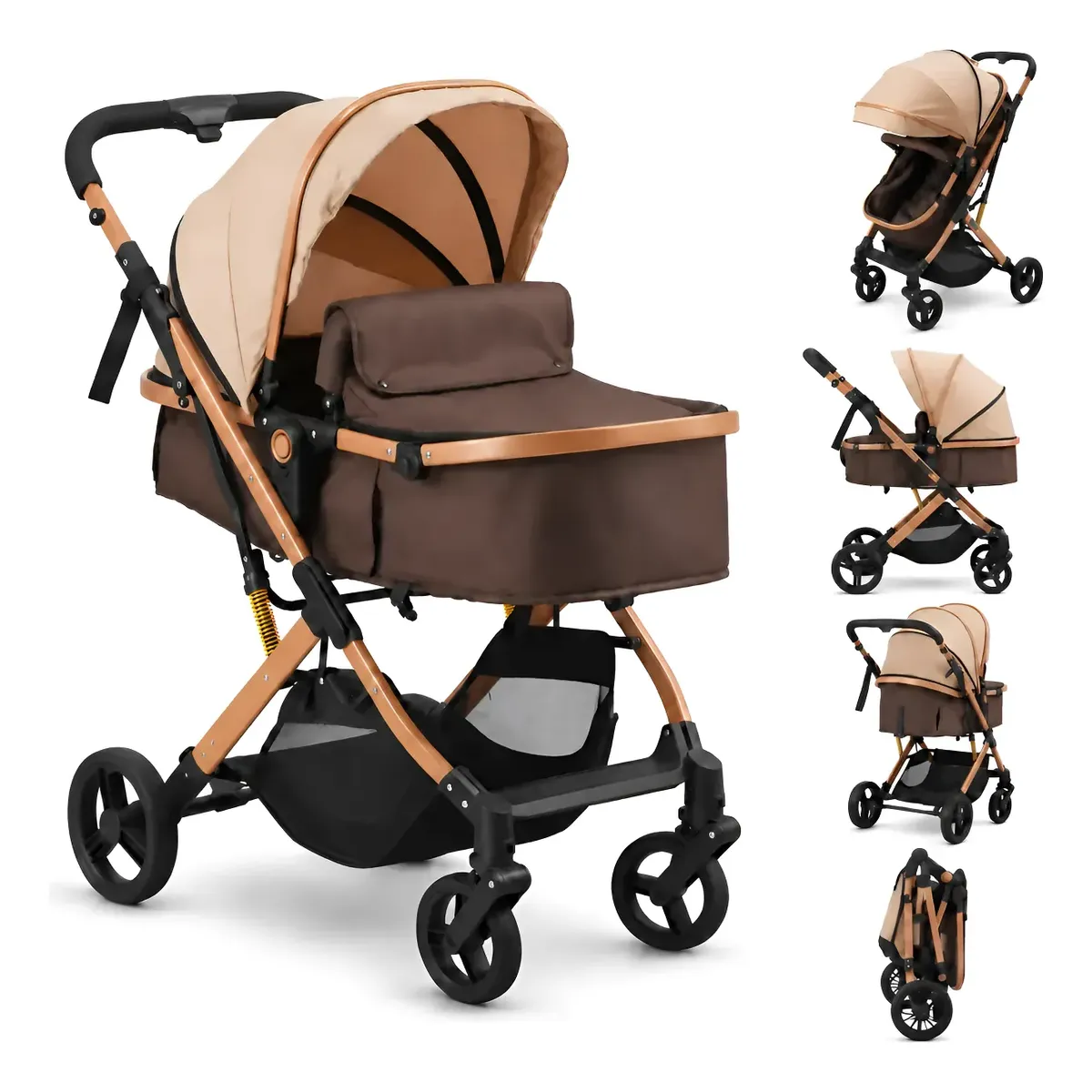 Carrinho De Bebê Passeio Reversivel Chique Conforto 3 Em 1
