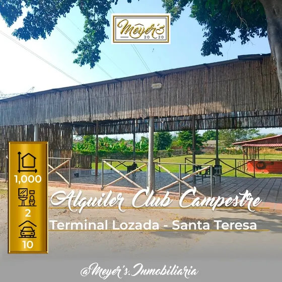 Alquiler De Club Campestre En El Centro De Santa Teresa Del Tuy Terminal Lozada