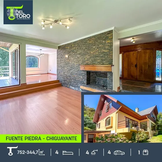 Casa En Venta En Fuente De Piedra, De 4 Dorm. En Chiguayante