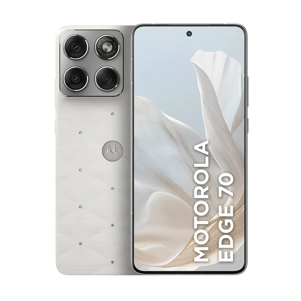 Smartphone Motorola Edge 70 5g Crystals By Swarovski - 512gb 12gb Ram + 12gb Ram Boost, Ultrafino, 3 Cameras 50mp E Tela Extreme Amoled 120hz Branco Branco