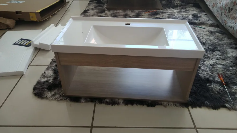 Riverzza Zoff 63cmx31x31.5cm - Preto Marmorizado - Imagem 2