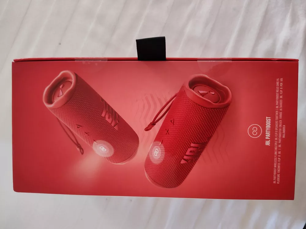 Altavoz inalámbrico  JBL Flip 6, Resistente al agua, RMS 10 W , Bluetooth,  Hasta 12 h, Rojo