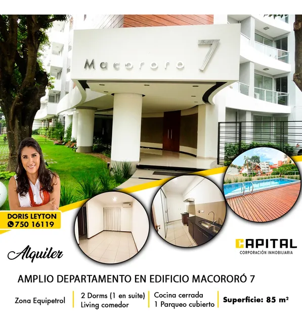 Departamento En Alquiler  Edificio Macororo 7