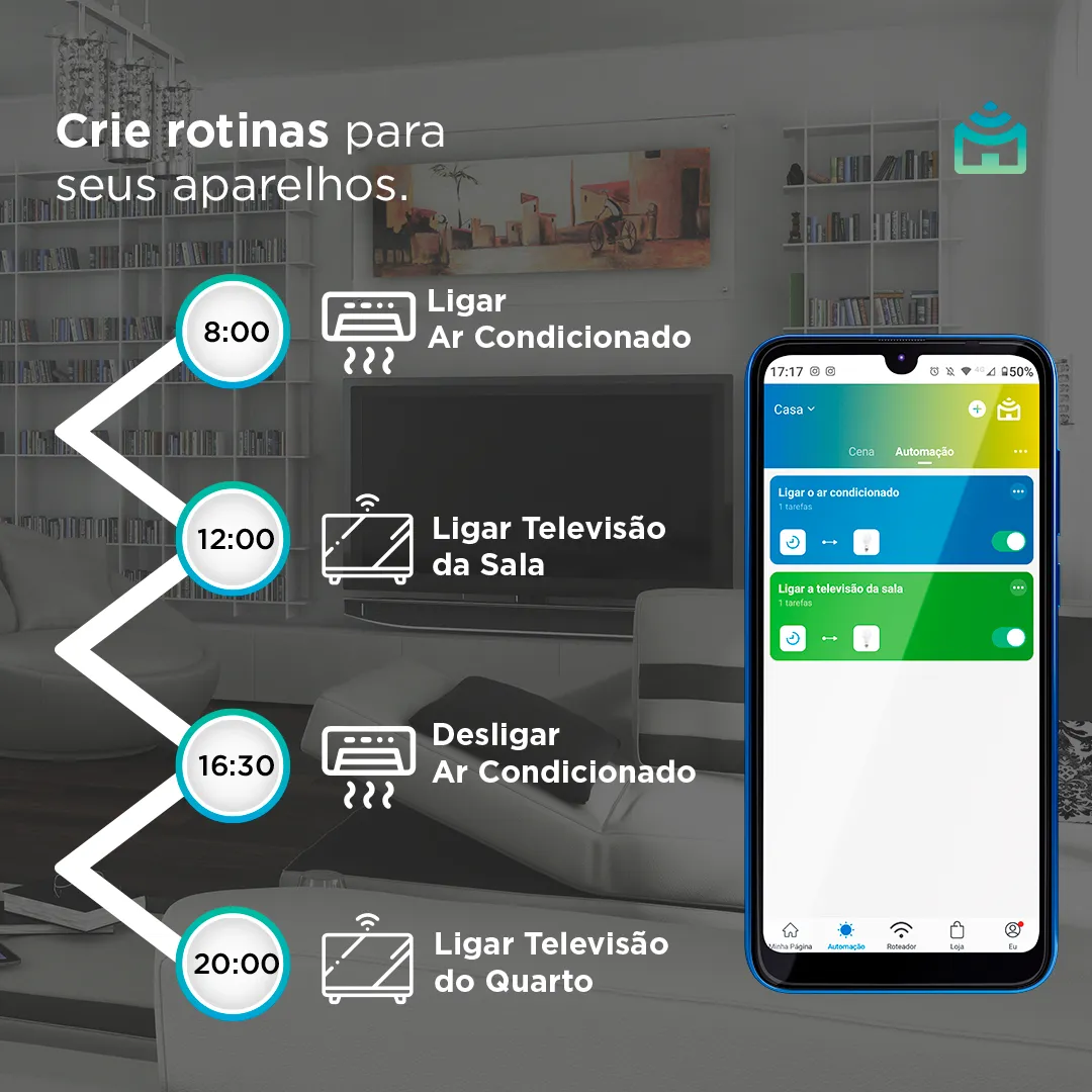 Kit Casa Conectada Positivo Casa Inteligente, 3 Itens (1x Smart Controle Universal, 1x Smart Plug Wi-Fi, 1x Smart Lâmpada Wi-Fi), Bivolt, Compatível com Alexa e Google - Imagem 2