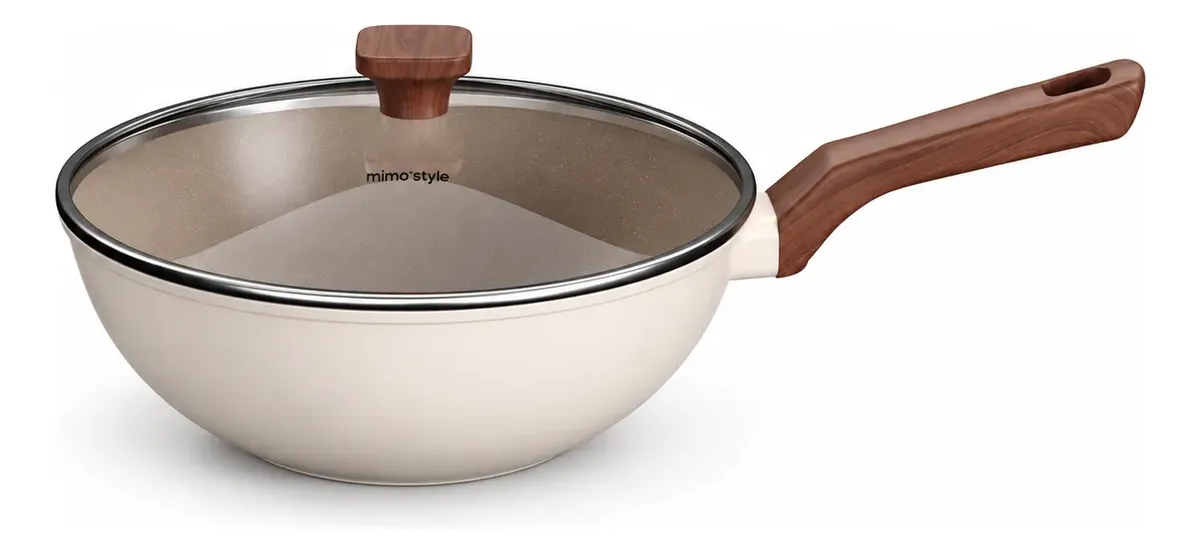 Panela Wok Mimo Style 15780 Pratic Cook 28cm Crema Ps28wcrm