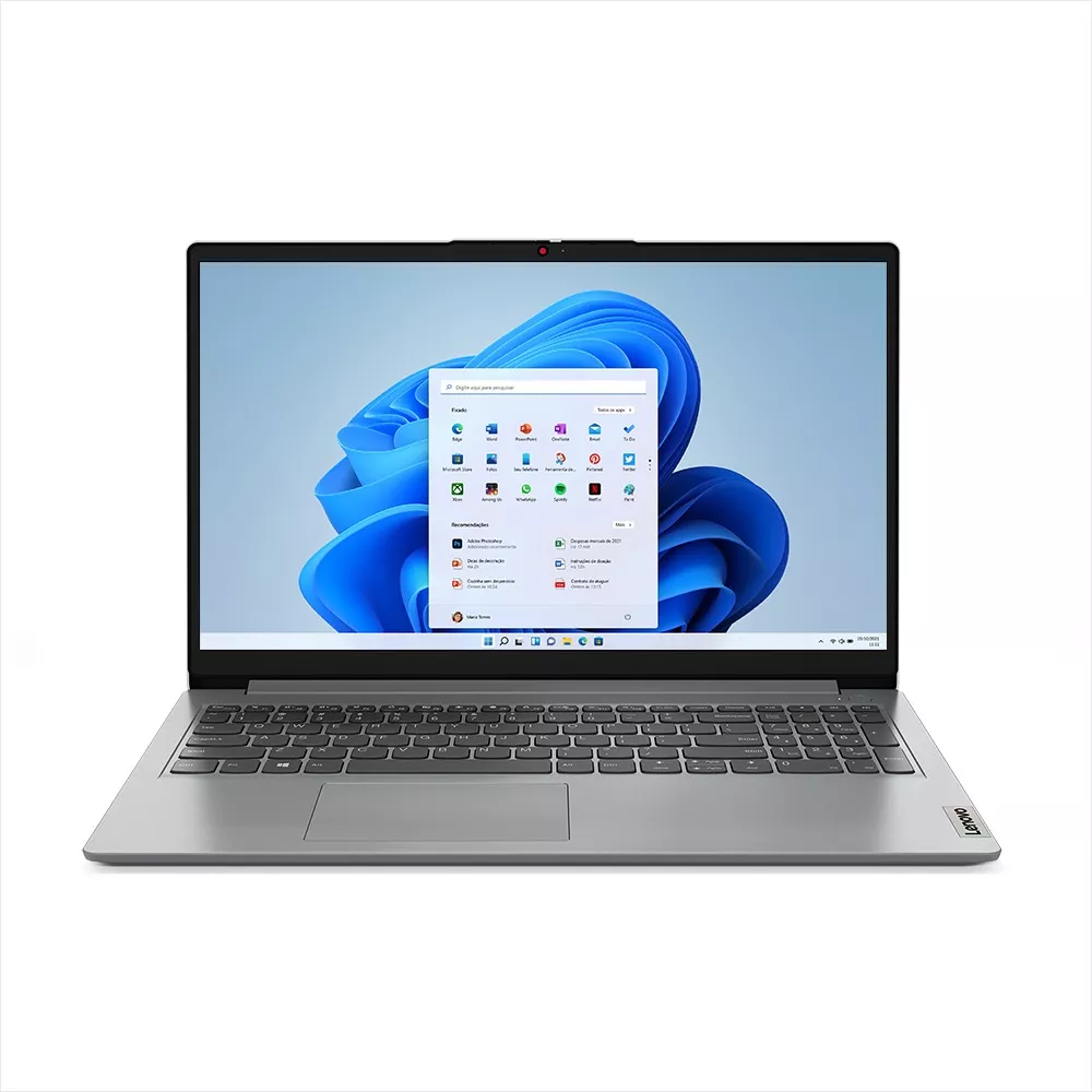 Notebook Lenovo Ideapad 1i - Intel Core i5-1235U - 8GB RAM - 512 GB SSD - Windows 11 Home - Tela LED de 15.6" - 82VY000QBR