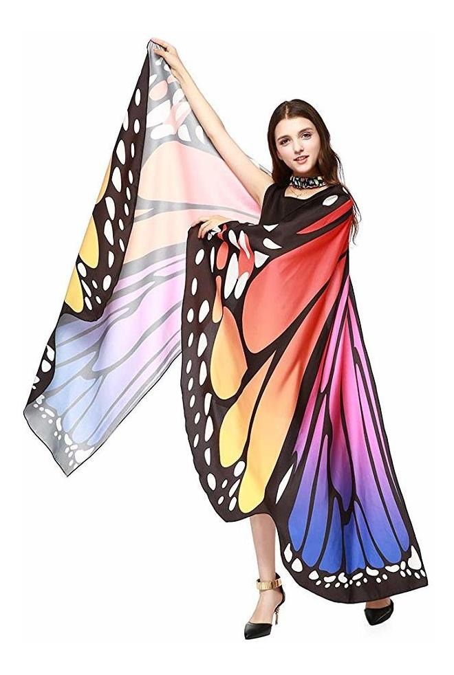 Disfraz De Mariposa Con Capa De Ala De Mariposa Para Mujer C | Mercado
