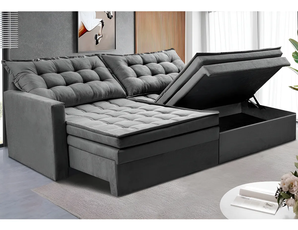 Sofá Retrátil Cama inBox Baú