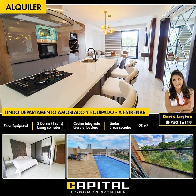 Edificio Macororo 13-14 Moderno Departamento En Piso Alto Totalmente Amoblado