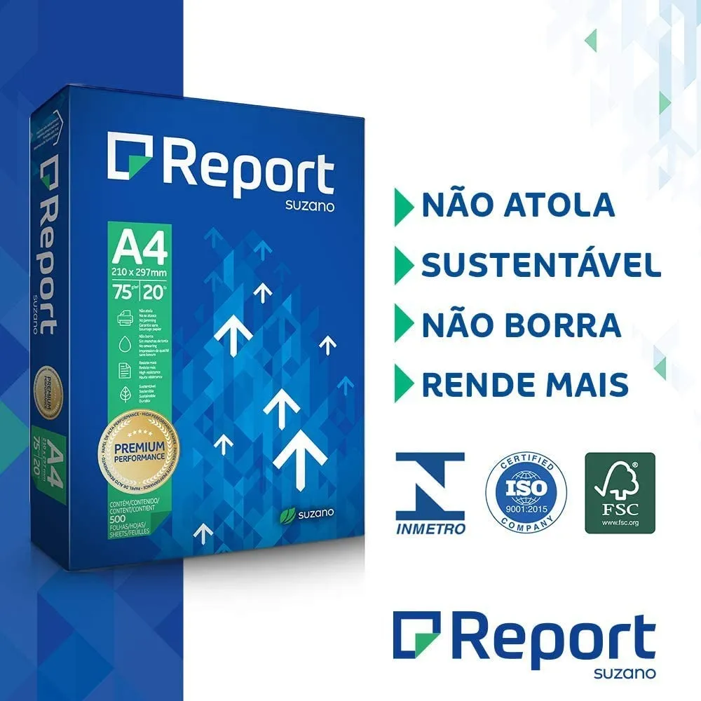 Papel A4 Sulfite Cor Branco 75g 500 Folhas Premium Resma - Imagem 3
