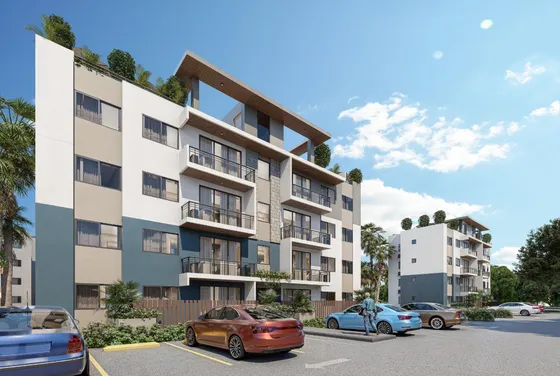 Apartamentos En Construccion En La Republica De Colombia En Residencial Cerrado Con Areas Sociales