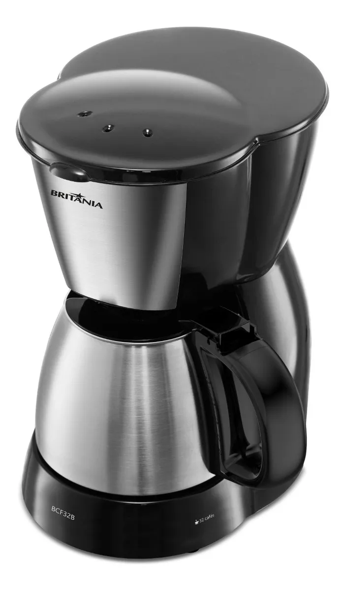 Cafeteira Britânia 32 Cafezinhos 1,2l Bcf32b Jarra Em Inox Cor Preto - Imagem 2