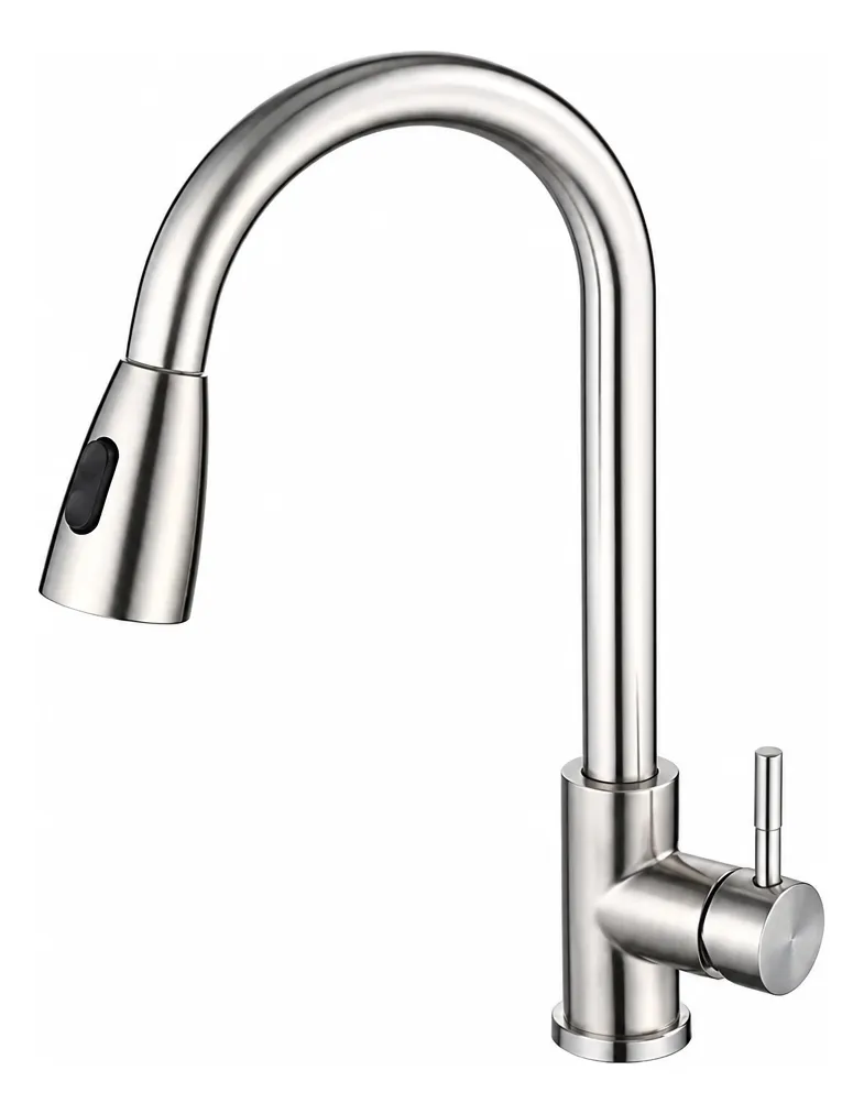 Torneira Cozinha Gourmet Monocomando Extensivel Aço Escovado