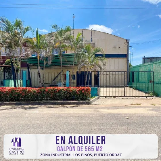 En Alquiler: Galpon De 565m2. Ideal Para Empresa De Almacenaje En Frío Y Congelación, Ubicado En Zona Industrial Los Pinos Puerto Ordaz, Edo. Bolivar