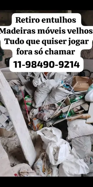 Retiro Entulho Móveis Velhos Madeiras E Oq Quiser Descartar.