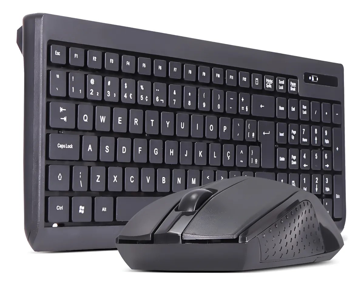 Kit Teclado E Mouse Sem Fio Usb Wireless Slim Pc Notebook