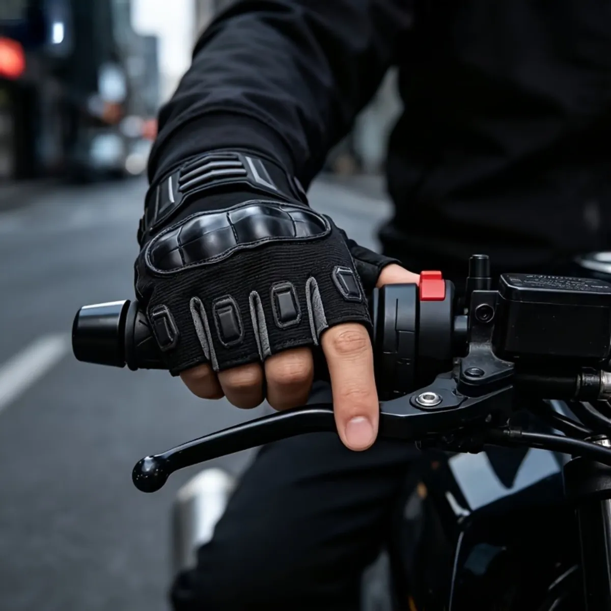 Luva Meio Dedo Para Moto E Ciclismo Ajustável — foto 3