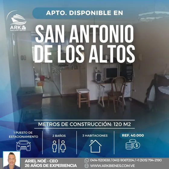 (#7004) Apartamento De 120 M2 En La Urb. La Rosaleda Sur, San Antonio De Los Altos