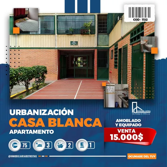 Apartamento En La Urbanización Casa Blanca, Ocumare Del Tuy.