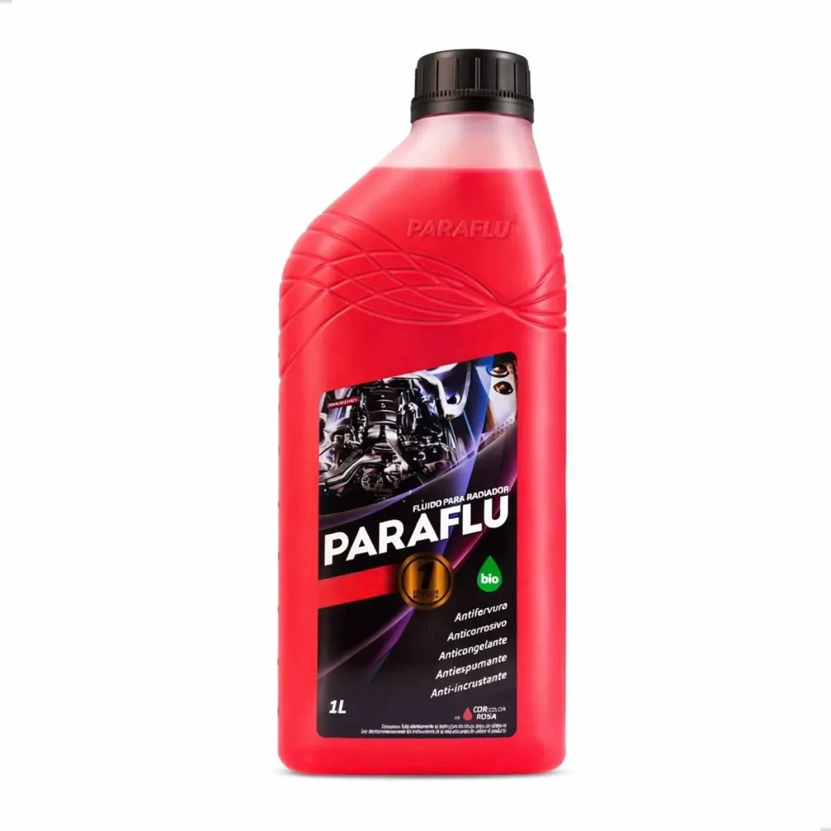 Aditivo Radiador Paraflu Diluído Fluído Arrefecimento Pronto pra Uso Rosa 1l