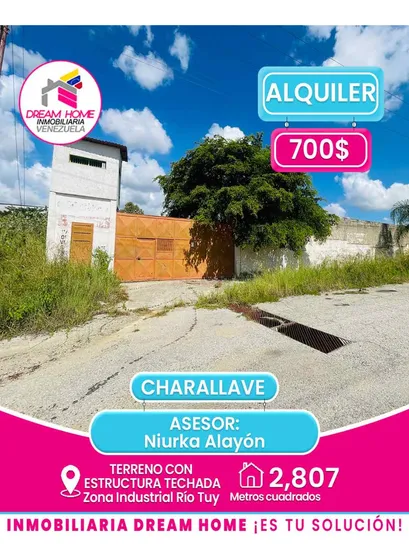 Terreno Con Estructura Techada En Alquiler  Zona Industrial Río Tuy  Charallave 