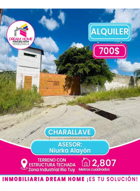 Terreno Con Estructura Techada En Alquiler  Zona Industrial Río Tuy  Charallave 