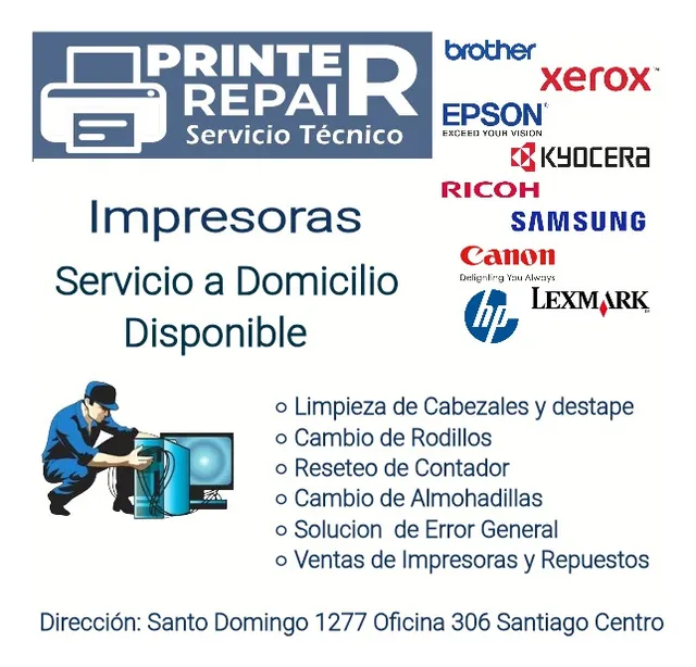 Servicio Técnico De Impresora  A Domicilio O Nuestro Taller 