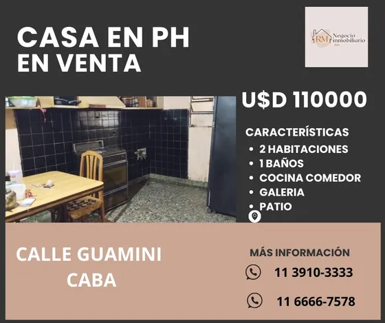 Ph Venta  Villa Lugano 2 Habitaciones