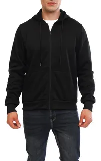 Sudadera negra cierre sale