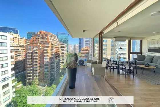 El Golf, Arriendo Amoblado, 3d/3b, Estar, Ggcc Incluidos