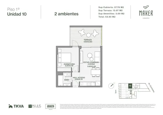 Departamento De 2 Ambientes En Venta En Villa Crespo